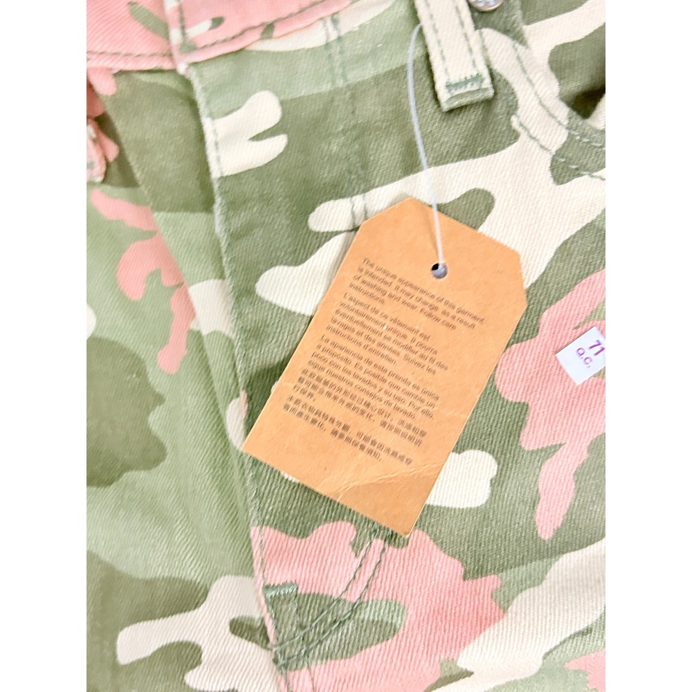 Levis 721 High Rise Skinny Jeans Womens 28 Pink Green Camo Camouflage Denim - Picture 11 of 15